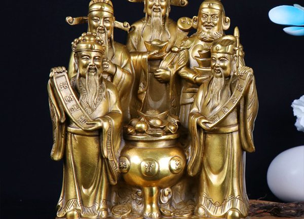 Copper Five Gods of Wealth